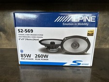 Alpine S2-S69, S Series 6x9" 2-Way Hi-Res Full Range Speakers - 260 Watts