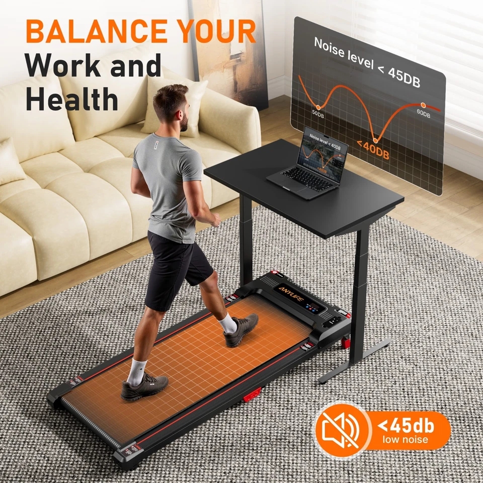 Walking Pad Treadmill，Compact Treadmill ，Small Running Pad with LED Display - Image 2 of 4