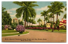 Postcard: M-121-Beautiful Residential Streets Mingle with Ultra Modern