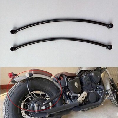 Rear Fender Rail Support Bracket Mount Holder Motorcycle Chopper Bobber (black)