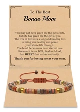 Bonus Mom Gifts Womens Bracelets Birthday Gifts for Women Natural Stone Bracelet