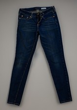 A ropostale Women's Jegging Jeans Dark Blue Denim Dark Wash 5-Pocket Design Sz 6