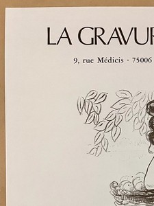 Georges MANZANA PISSARRO — Affiche originale d'exposition en lithographie, La Gravure Médicis, Paris — vue 4 sur 5