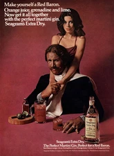 1972 Seagrams Extra Dry: Make Yourself a Red Baron Vintage Print Ad