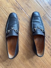 Mens Gucci Horsebit Black Leather Jordan Loafers 8.5D (Fits like a Men's 9.5 US)