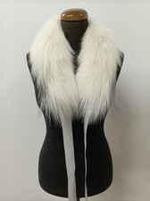 Real Fur Fox Collar in platinum color.