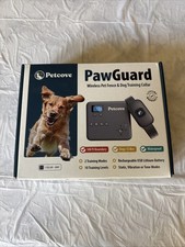 Petcove PawGuard Wireless Pet Fence  Dog Training Collar, Gray -NEW