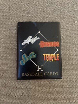1992 Leaf Donruss Studio Triple Play Baseball Card Promo Package Sleeve W/ Cards