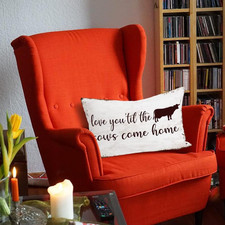 Western Cow 12 x 20 Pillow Cover, Farmhouse Country Cow Gifts Decorative Thro...