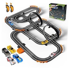 Slot Car Race Track Set Electric or Battery Powered Racing Car Track for Kids