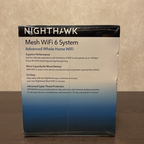 NetGear NightHawk Mesh WiFi 6 System, For Up To 4,500 Sq Ft (AX1800/MK63S) - Picture 2 of 7