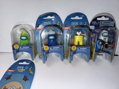 lot of 4 Toikido Among Us Series Figure Green with Party Hat
