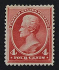 CKStamps: US Stamps Collection Scott#215 4c Jackson Mint HR OG Crease Spot Thin
