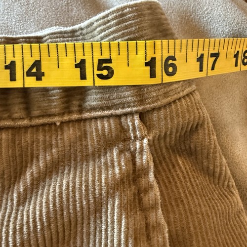 Vintage Docker Corduroy Pants Mens 34x32 Brown Khaki Faded Fit 32x31 Skater 90s - Afbeelding 11 van 13