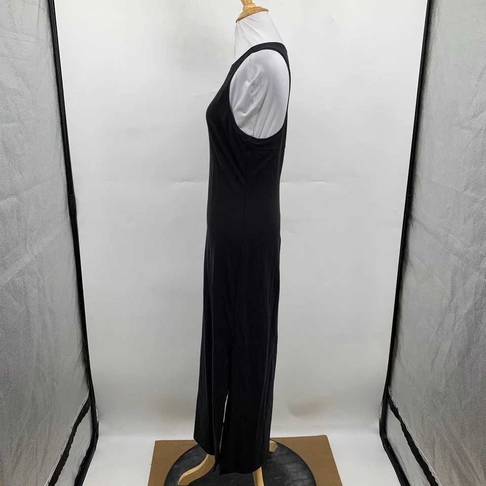 Vestido sin mangas Lululemon para mujer 6/8 negro refrescante espalda deportiva elástico abertura lateral maxi Foto 4 de 4