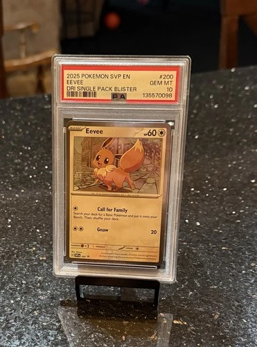 Pokemon TCG Destined Rivals - Eevee SVP 200 Blister Promo (Cosmo Holo) PSA 10