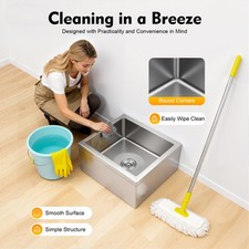 Free Standing Utility Sink Single Bowl Commercial Sink Restaurant Kitchen Sink