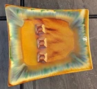 Mid Century Modern Royal Haeger Orange MULTI COLOR  Ashtray  Vintage Tobacco
