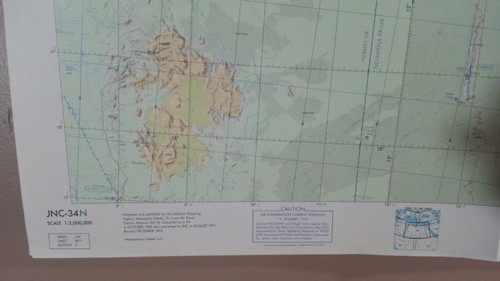 1974 NORTH AFRICA MAP - DMA Jet Navigation Chart (JNC 34N, Ed. 2) 41"x57" - Picture 4 of 12