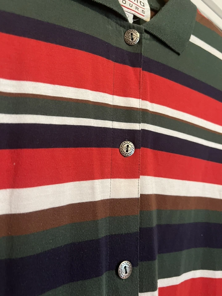 Camisa Blusa Top Abotonada CAROLINA COLORS Vintage Para Mujer Talla Mediana M Foto 4 de 4