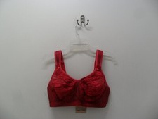 NWOT Comfort Choice Wireless Back Hook Burgundy Bra Size 38DD