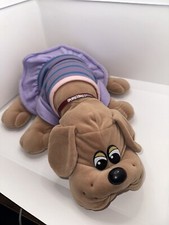 Vintage 1985 Pound Puppy Brown With Outfit Tonka Original Collar Authentic 18"