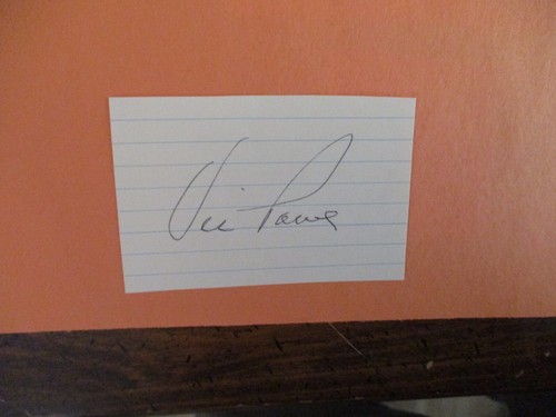 VIC POWER(D-2005 )Signed Trimmed Index Card w/8 x 11 Display w/Obit/1961 Topps - Picture 2 of 11