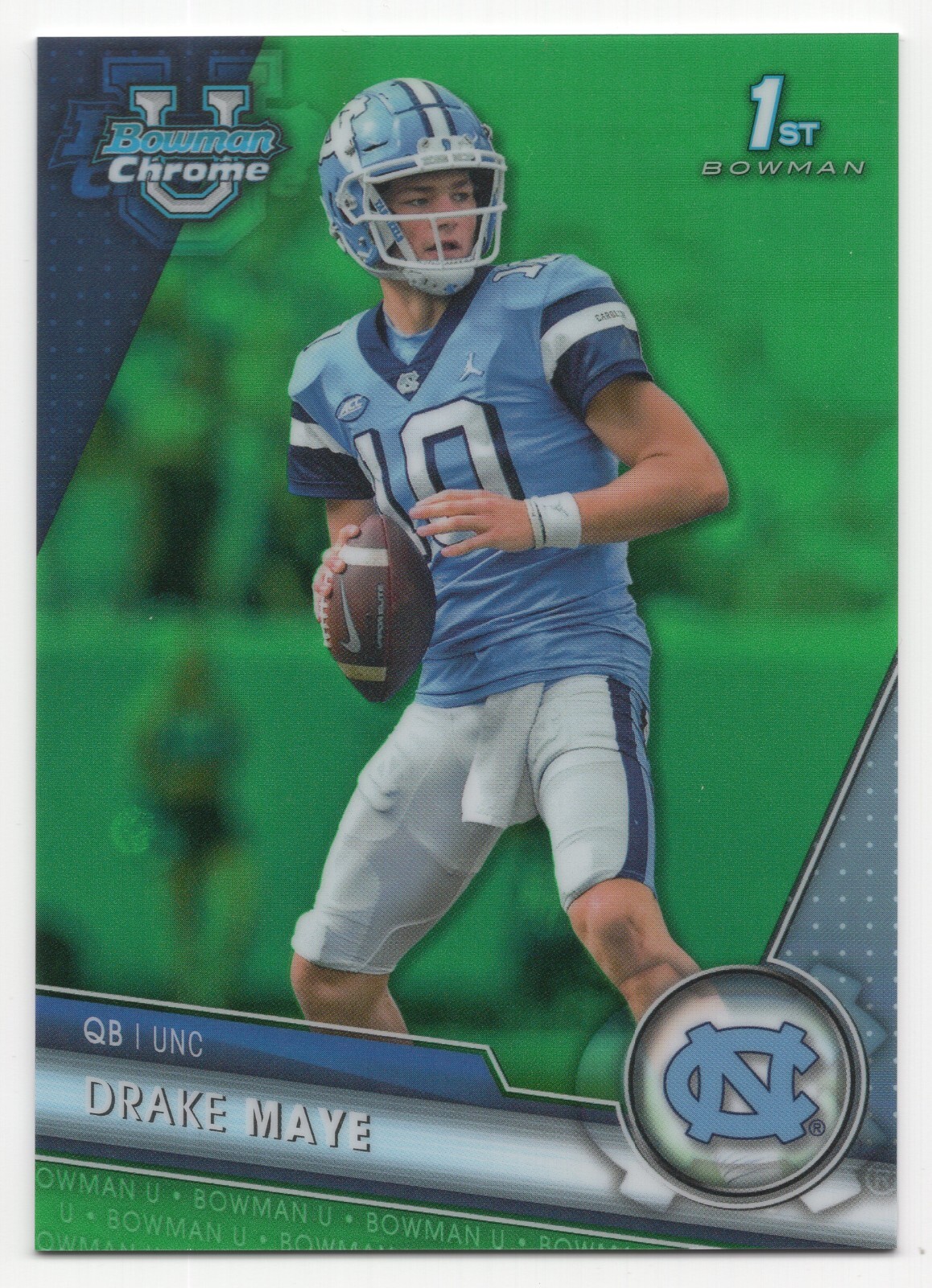 2023 Bowman Chrome University DRAKE MAYE #200 Green Refractor 1st Bowman /99