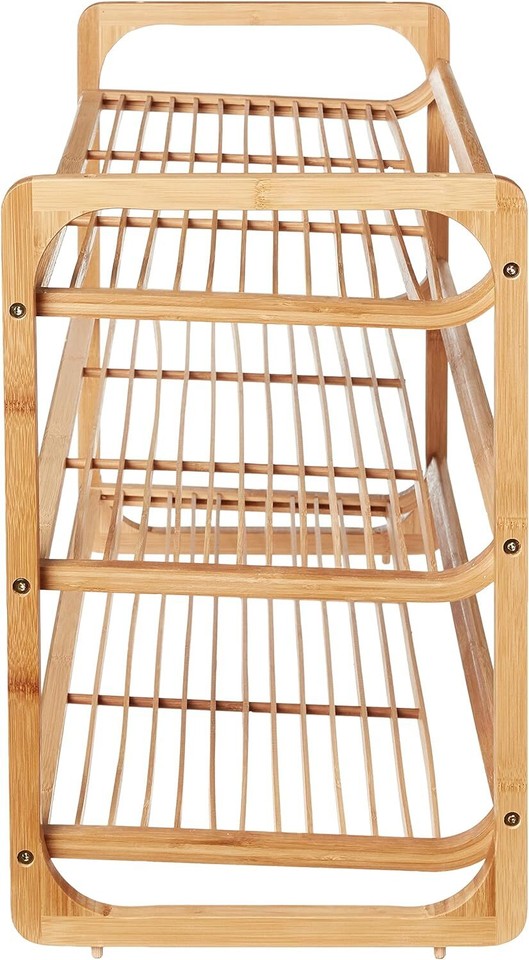 SHO09204 Bamboo 2Tier Shoe Shelf & SHO01599 Bamboo 3Tier Shoe Shelf