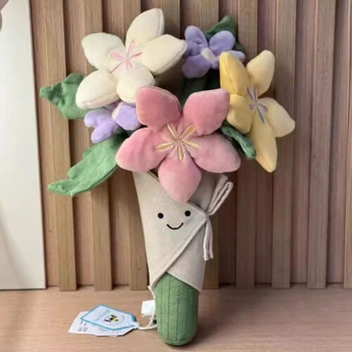 Jellycat Amuseable Bouquet Of Flowers Toy Wedding V-Day Doll Toy NWT AUTHENTIC