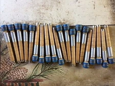 Lot of 20 Textile Mill Wooden Vintage Spools Bobbin Quills 7" Primitive Lot B