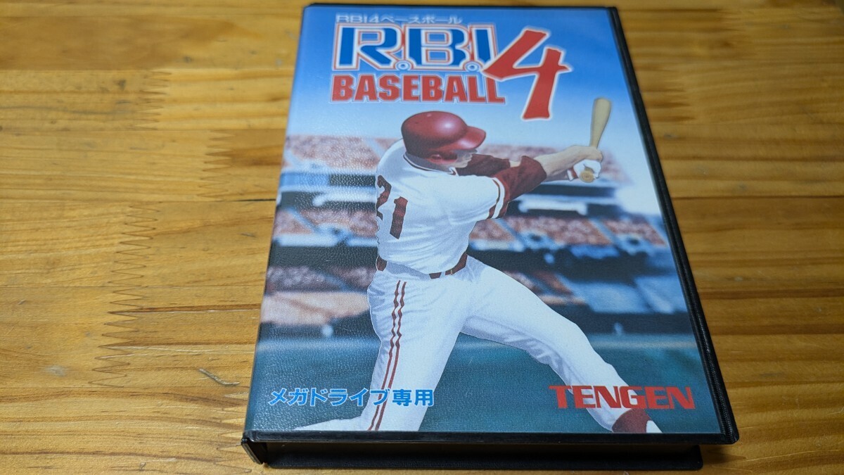 メガドライブ  ＲＢＩ４ベースボール RBI4 R・B・I・4 Baseball Mega Drive Sega Japan Import Free