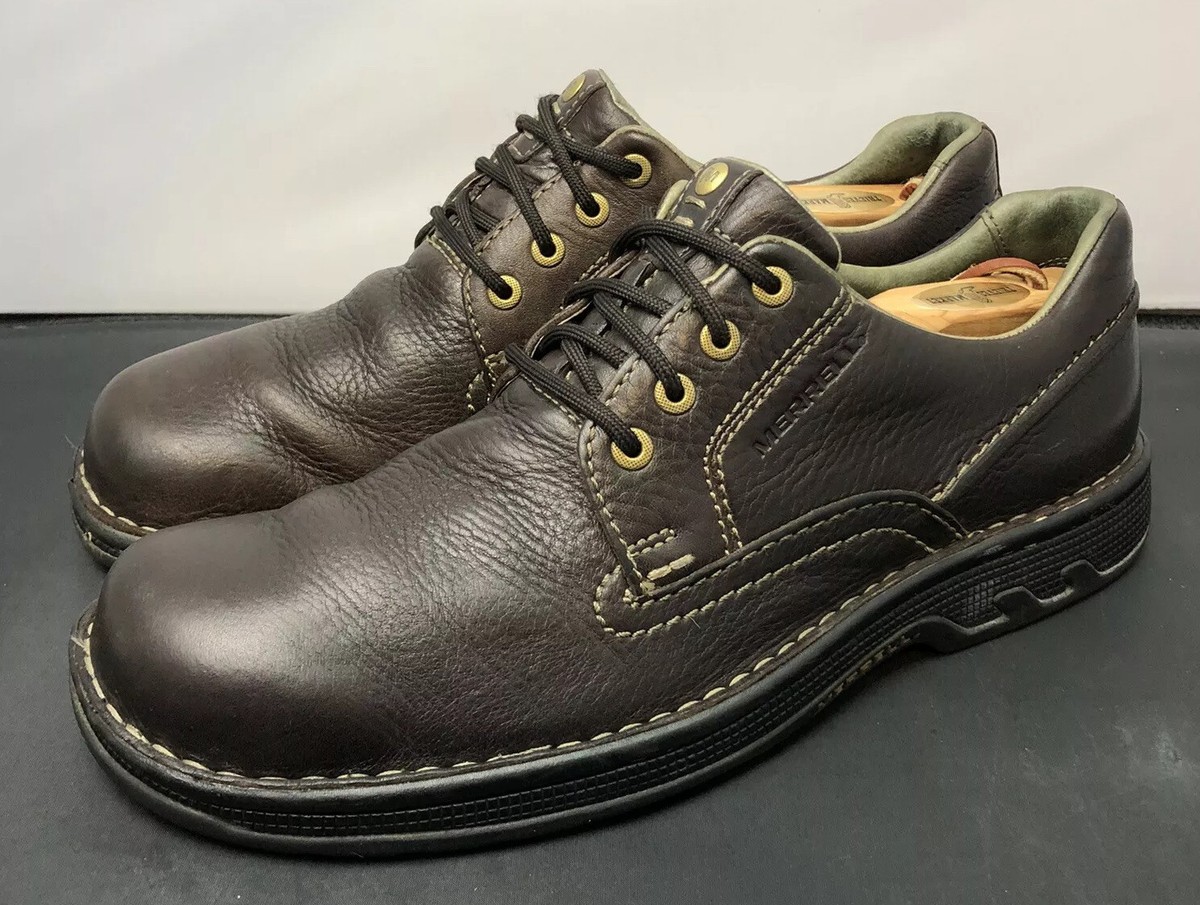 Merrell Men\'s Black Leather Lace-Up Oxfords with Brown Trim Merrell All Out Blazer Lace Leather Oxford Sneaker Shoe  main image 2