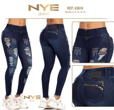 NYE JEANS COLOMBIANOS COLOMBIAN PUSH UP JEANS LEVANTA COLA BUTT LIFT SEXY