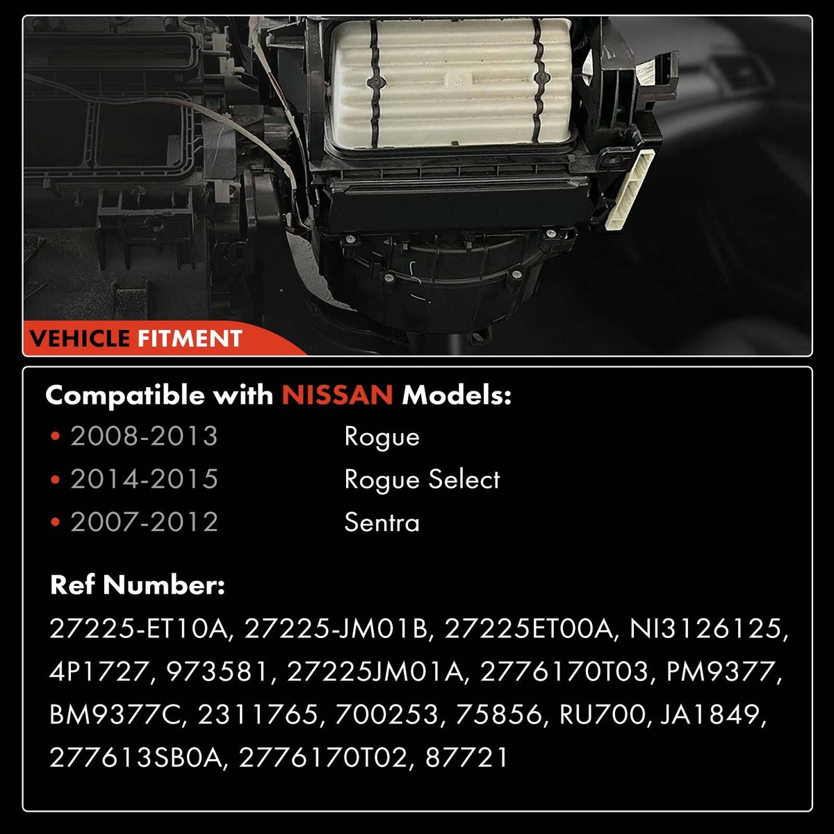 専用出品 エアコンACブロワーモーターファン と互換性がある Nissan