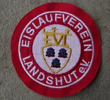 Antique EVL Eislaufverein Landshut German Ice Hockey Club Sew on Clothes Patch