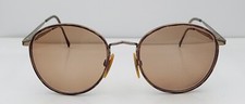 Vintage Lens Crafter University Judge Brown Round Sunglasses Italy FRAMES ONLY