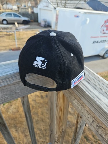 Vintage LA Los Angeles Raiders Starter Pro Line Wool Hat Black Tri Power 3 90's - Picture 2 of 7