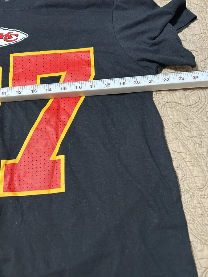 Мужская большая рубашка Nike Kansas City Chiefs Travis Kelce черная No87 Super Bowl - Изображение 4 из 4