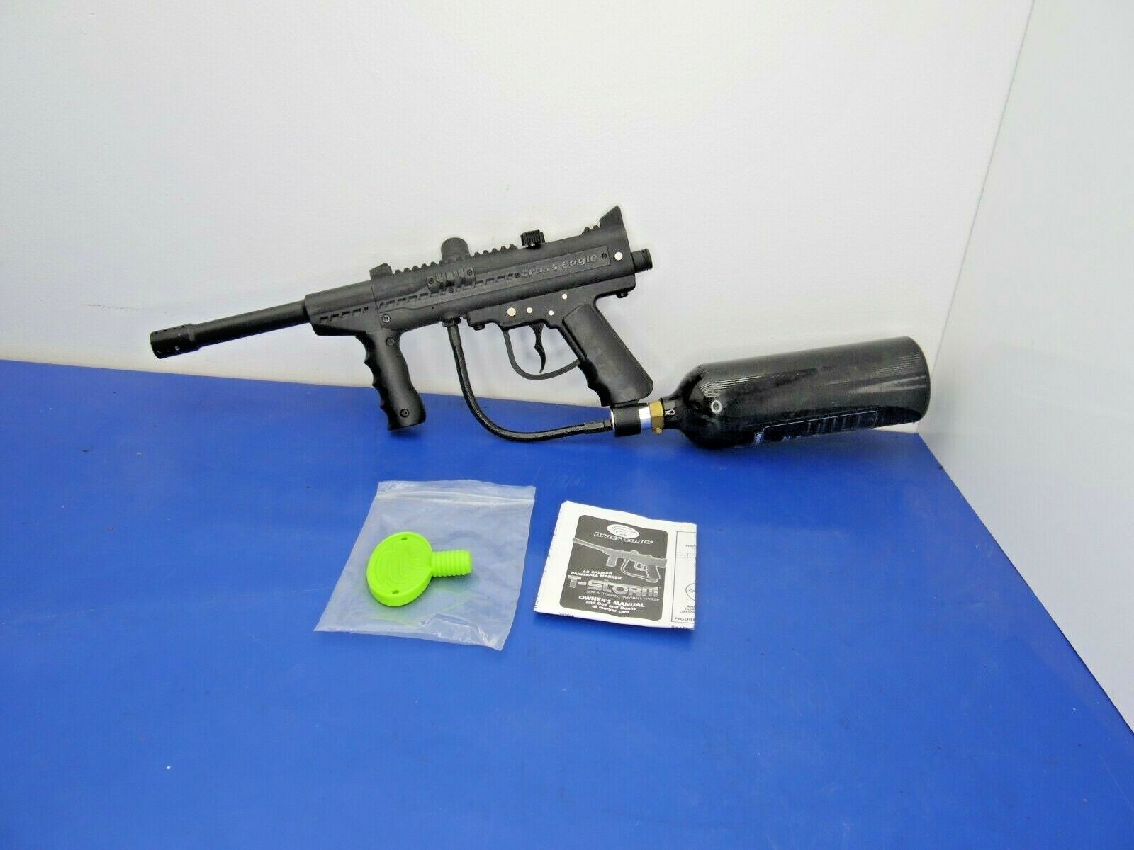 JT Brass Eagle TStorm Paintball Marker Gun and 20 oz co2 Capacity Tank