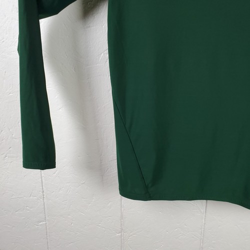 Under Armour Shirt Boys Extra Large Green Crew Neck Long Sleeve Logo Stretch - Picture 6 of 14