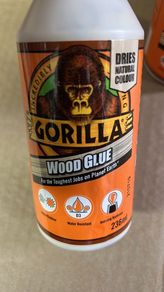 3 x GORILLA PVA WOOD GLUE 236ML High Quality Indoor & Outdoor Water