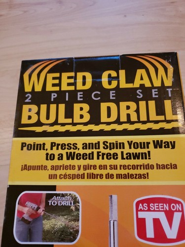 NEW IN BOX WEED CLAW, BULB DRILL (2pc Set) AS SEEN ON TV REMOVE WEEDS EASILY - Picture 12 of 12