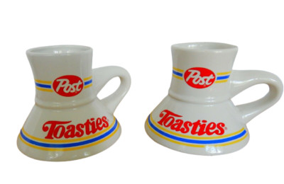 Post Toasties cereal advertising mug wide base travel coffee cup Set no-slip