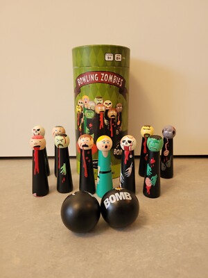 University Games: 2016 Bowling Zombies Tabletop Bowling Game komplett 