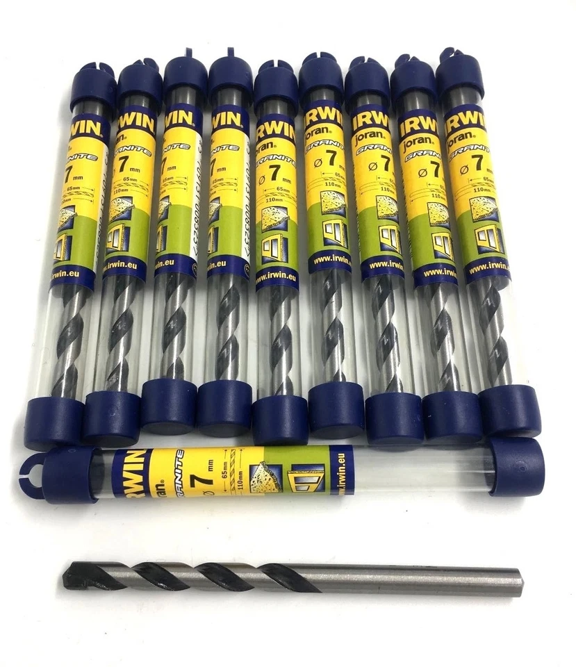 10 x Irwin Granite Drill Bits 7mm X 110mm 10501905