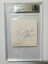 MICHAEL LANDON SIGNED PARKING RECEIPT LITTLE HOUSE ENCAPSULATED BECKETT BAS