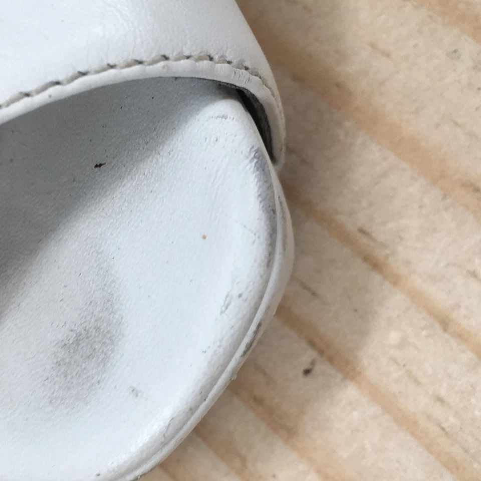 Guess By Marciano High Heels Womens 7.5 M Pump Peep Toe Stiletto Black White - Image 3 of 4