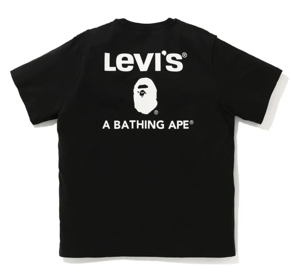 levis x bape t shirt medium black deadstock | eBay