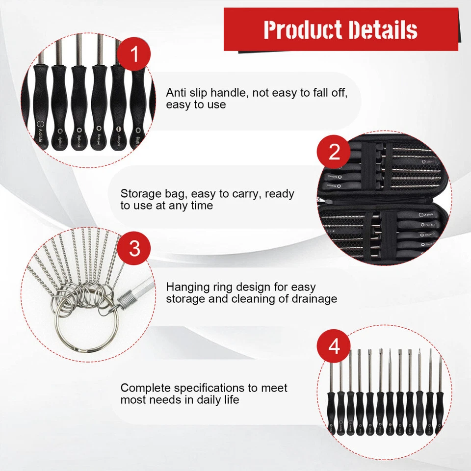 12PCS Carburetor Tool Kit for Common 2 Cycle Carburator Small Engine Adjustment - Image 2 of 4